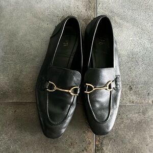 Zara leather loafers size 9